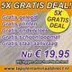 5x gratis deal: Gratis gelegd, plinten, ondervloer, schoonloopmat, staal. Nu €19,95.
