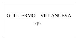 Texto: GUILLERMO VILLANUEVA. Abajo: ·p·.