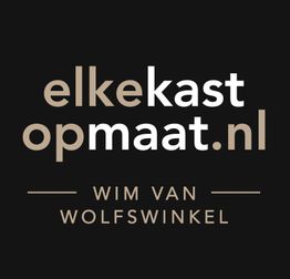 Logo met de tekst "elkekastopmaat.nl" en "Wim van Wolfswinkel" op een zwarte achtergrond.