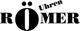 Schwarzes Logo mit dem Text "Römer Uhren" in stilisierter Schrift.