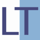 Blau-weißes Logo mit den Buchstaben "LT" in dunklem Blau vor hellblauem Hintergrund.