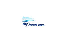 Logo of Sky Dental Care with a tooth and wave design.