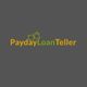 "PaydayLoanTeller logo with cash icon on dark background."