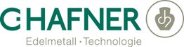 Logo von C. Hafner mit Schriftzug "Edelmetall · Technologie" und stilisierte Vase im Hintergrund.
