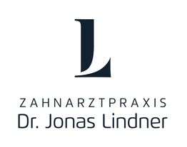 Zahnarztpraxis-Logo mit Buchstabe L und Text: Dr. Jonas Lindner.