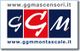 Logo con le lettere "GGM" e link ai siti www.ggmascensori.it, www.ggmmontascale.it.