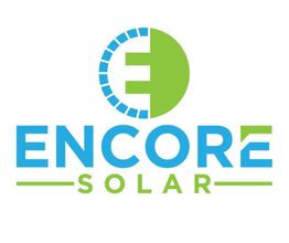 Logo van Encore Solar met groene en blauwe elementen en een gestileerde letter E.