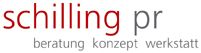 Logo mit Text: "schilling pr beratung konzept werkstatt".
