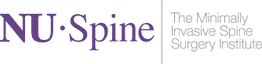 Logo of NU-Spine, The Minimally Invasive Spine Surgery Institute, in purple and gray text.
