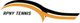 RPNY Tennis logo with black and orange swoosh design.