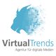Blaues Löwenkopf-Logo mit Text: Virtual Trends, Agentur für digitale Medien.
