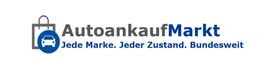 Logo von AutoankaufMarkt mit Text: "Jede Marke. Jeder Zustand. Bundesweit." und Autosymbol.