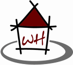 Strichzeichnung: Haus auf einem grauen Kreis. Im Haus steht "wtf" in roter Schrift.