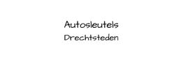 Afbeelding met de tekst "Autosleutels Drechtsteden" in zwart op een witte achtergrond.