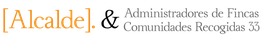 Texto: "[Alcalde], Administradores de Fincas, Comunidades, Recogidas 35".
