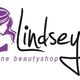Logo van lindseys.nl, een online beautyshop, met paarse illustratie van vrouwelijk silhouet.