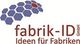 Logo von fabrik-ID GmbH, mit Waben und Slogan „Ideen für Fabriken“.