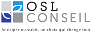 Logo d'OSL Conseil avec le slogan: "Anticiper ou subir, un choix qui change tout".