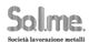 Logo con testo "Sol.Me." e "Società lavorazione metalli" in caratteri neri stilizzati.