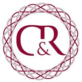Logo mit rotem "C&R" in Kreis aus ineinandergreifenden Linien.