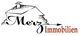 Logo mit Hauszeichnung, Schriftzug "Merz Immobilien" und Pfeil nach rechts.