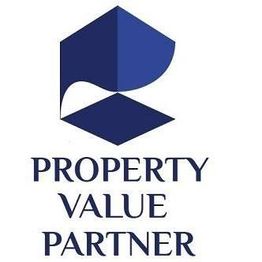 Blaues geometrisches Logo mit dem Text "Property Value Partner" darunter.