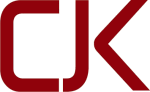 CK-Logo in dunkelroter Farbe auf weißem Hintergrund.