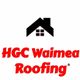 House icon above "HGC Waimea Roofing" text in bold, red font.
