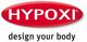 Rotes HYPOXI-Logo mit dem Slogan "design your body" darunter.