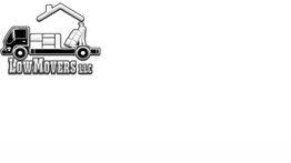 Logo of a moving company with a truck and home graphic. Text: LowMovers LLC.