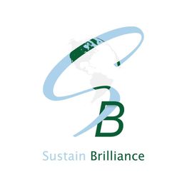 Logo with "Sustain Brilliance" text, featuring stylized globe and 'SB' initials.