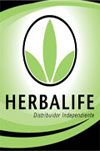 Logo de Herbalife con fondo verde y texto "Distribuidor Independiente" en negro.