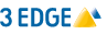 Logo mit der Aufschrift "3 EDGE" und zwei Dreiecken in Gelb und Blau.