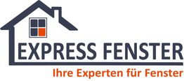 Logo von Express Fenster mit Slogan "Ihre Experten für Fenster" und einem Haus mit Fenster.