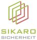 Grünes und rotes 3D-Logo mit den Worten "SIKARO SICHERHEIT" darunter.