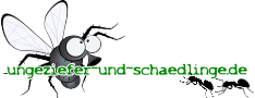 Fliege und Ameise mit grünem Text: "ungeziefer-und-schaedlinge.de".