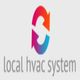 Logo with colorful arrows and text "local hvac system" below.