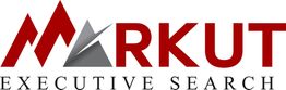 Logo von Markut Executive Search mit stilisierten roten und grauen Bergen.