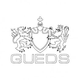 Wappen mit zwei Löwen und Schriftzug "GUEDS" darunter.
