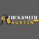 Logo with a key, keypad, and screwdriver, reads "Locksmith Austin" on a gray background.