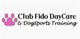 Logo of Club Fido DayCare & DogSports Training with a pink paw print on the left.