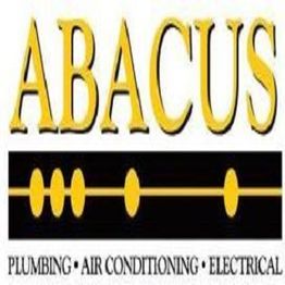 Logo for Abacus: Plumbing, Air Conditioning, Electrical services with an abacus design.