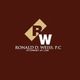 Logo of Ronald D. Weiss, P.C., Attorney at Law, with initials "RW" on a brown background.