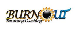 "Logo: 'Burnout Beratung-Coaching' mit Sonnenblume als Buchstabe 'O'."