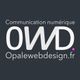 Logo Opalewebdesign.fr, texte "Communication numérique" sur fond sombre.