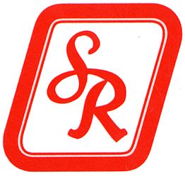 Logo mit stilisierten roten Buchstaben "S" und "R" in einem roten, abgeflachten Rechteckrahmen.
