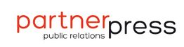 Logo mit dem Text "partner press public relations" in Schwarz und Rot auf weißem Hintergrund.