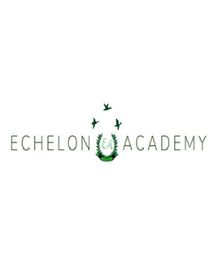 Echelon Academy logo with green birds and a laurel wreath.