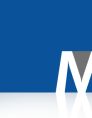 Blau-weiße Grafik mit großem weißen Buchstaben "M" am rechten Rand vor blauem Hintergrund.