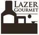 Silhueta de forno a lenha com as palavras "Lazer Gourmet" ao lado.